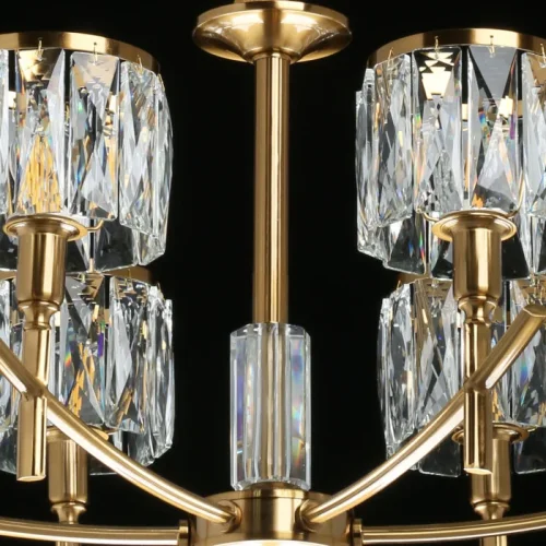 Люстра подвесная Илвита 624011306 MW-Light прозрачная на 6 ламп, основание бронзовое в стиле современный  фото 7