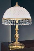 Настольная лампа P 8301 G Reccagni Angelo белая 2 лампы, основание золотое латунь металл в стиле классический 