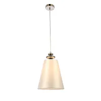 Светильник подвесной Rionfo SL1137.103.01 Evoluce белый 1 лампа, основание никель в стиле классический 