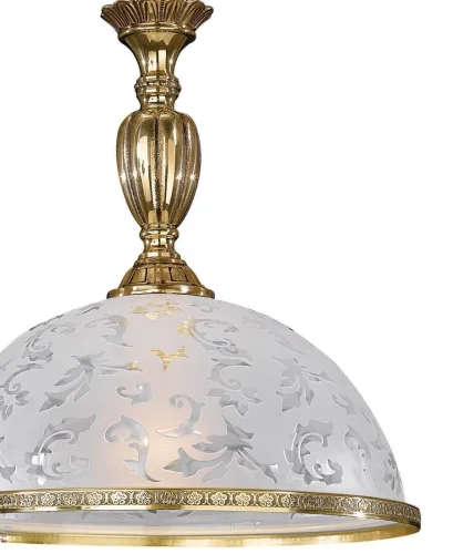 Светильник подвесной L 6302/28 Reccagni Angelo белый 1 лампа, основание золотое в стиле классический  фото 3