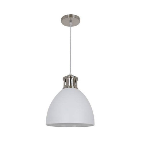 Светильник подвесной лофт VIOLA 3323/1 Odeon Light никель белый 1 лампа, основание никель в стиле лофт 
