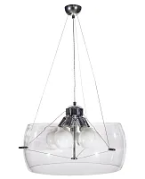 Люстра подвесная STYLE SP5 TRANSPARENT Crystal Lux прозрачная на 5 ламп, основание хром в стиле современный 
