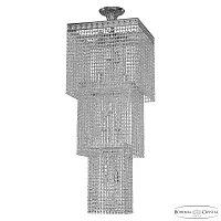 Люстра каскадная хрустальная 83302/40IV-100 Ni Bohemia Ivele Crystal прозрачная на 14 ламп, основание никель в стиле классика модерн r