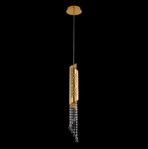 Светильник подвесной CREDO SP1 GOLD Crystal Lux прозрачный 1 лампа, основание золотое в стиле современный 