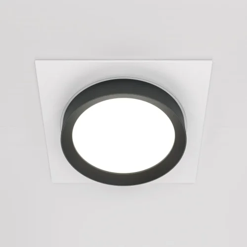 Светильник точечный Hoop DL086-GX53-SQ-WB Maytoni чёрный белый 1 лампа, основание белое чёрное в стиле современный  фото 4