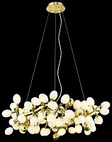 Люстра подвесная Olivia WE232.10.303 Wertmark белая на 84 лампы, основание золотое в стиле современный ветви