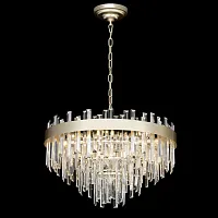 Люстра подвесная Лаура CL301292 Citilux прозрачная на 12 ламп, основание бежевое матовое золото в стиле классический современный Люстра подвесная Лаура CL301292 Citilux прозрачная на 12 ламп, основание бежевое матовое золото в стиле классический современный