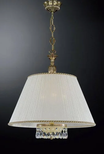 Люстра подвесная  L 6520/50 Reccagni Angelo белая жёлтая на 3 лампы, основание золотое в стиле классический 