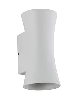 Настенный светильник LED CLT 331W WH Crystal Lux уличный IP54 белый 2 лампы, плафон белый в стиле модерн LED