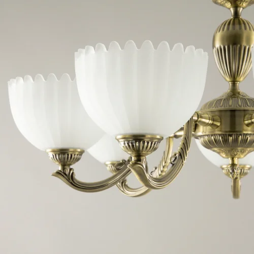 Люстра подвесная Севилья CL414173 Citilux белая на 7 ламп, основание бронзовое в стиле классический  фото 7