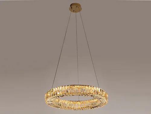 Светильник подвесной LED 8262/S gold NEW Newport прозрачный 1 лампа, основание золотое в стиле американский современный классический кольца