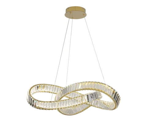 Люстра подвесная LED Олли 07664-60,20 Kink Light прозрачная на 1 лампа, основание бронзовое в стиле современный кольца