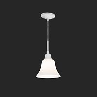 Светильник подвесной Модерн CL560111 Citilux белый 1 лампа, основание хром серое в стиле кантри 