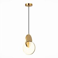 Светильник подвесной LED Eclisse SL6107.213.01 ST-Luce белый 1 лампа, основание золотое в стиле современный 