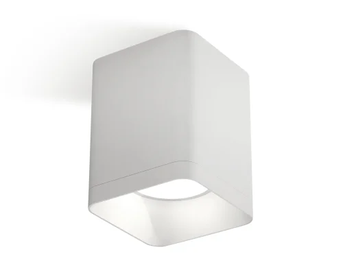 Светильник накладной XS7812001 Ambrella light белый 1 лампа, основание белое в стиле хай-тек современный квадратный фото 2
