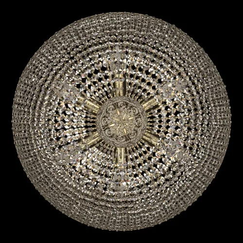 Люстра потолочная хрустальная 19051/H1/70IV G Bohemia Ivele Crystal прозрачная на 22 лампы, основание золотое в стиле классический sp фото 2
