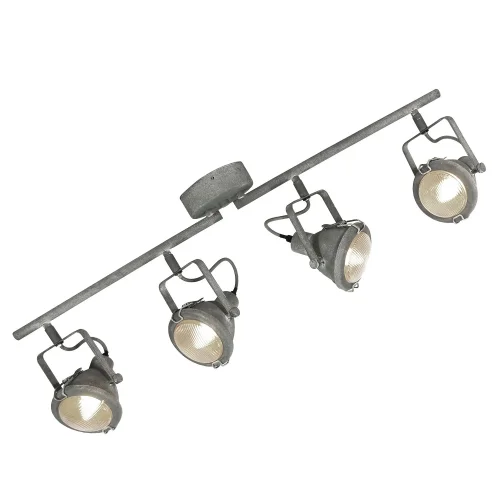 Спот с 4 лампами лофт LSP-9882 Lussole белый серый E14 в стиле лофт 
