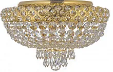 Люстра потолочная хрустальная Asti E 1.2.40.101 G Arti Lampadari прозрачная на 6 ламп, основание золотое в стиле ампир классический 