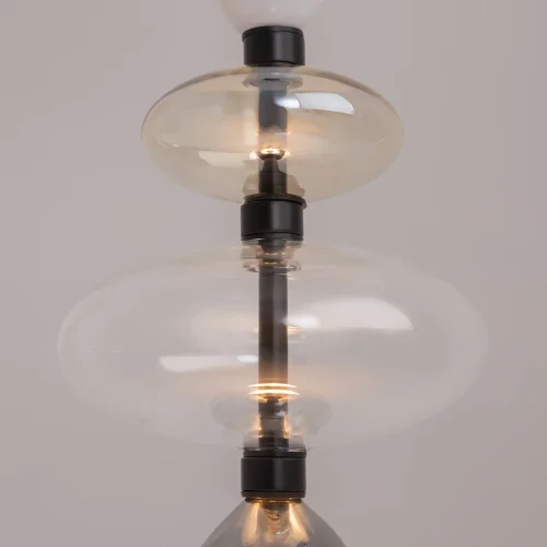 Светильник подвесной Monochrome MOD071PL-L8B3K1 Maytoni прозрачный чёрный 1 лампа, основание чёрное в стиле современный арт-деко выдувное фото 8