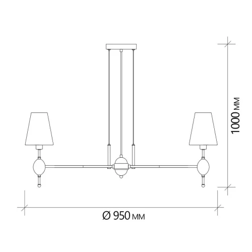 Люстра подвесная Elegy 2106/10S Escada серая на 10 ламп, основание никель в стиле современный  фото 2