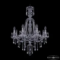 Люстра подвесная 1415/8/220/XL-85 Ni Bohemia Ivele Crystal без плафона на 8 ламп, основание никель в стиле классический 