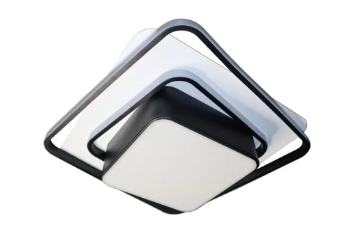Светильник потолочный LED с пультом 81038/4C Natali Kovaltseva белый 1 лампа, основание белое чёрное в стиле хай-тек с пультом квадраты фото 7