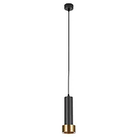 Светильник подвесной Ran A3147SP-1BK Arte Lamp медь чёрный 1 лампа, основание чёрное в стиле арт-деко современный линейный