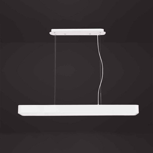 Светильник подвесной LED CUMBUCO 5503+5517 Mantra белый 1 лампа, основание белое в стиле минимализм современный линейный