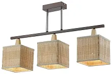 Светильник потолочный 266-127-03 Velante коричневый 3 лампы, основание коричневое в стиле современный 