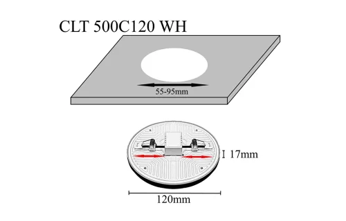 Светильник точечный LED CLT 500C120 WH 3000K Crystal Lux белый 1 , основание белое в стиле современный  фото 2