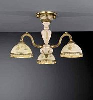 Люстра потолочная  PL 6928/3 Reccagni Angelo жёлтая на 3 лампы, основание золотое в стиле классический кантри 