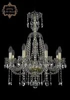 Люстра подвесная хрустальная 11.12.8.195.XL-68.Gd.Sp Bohemia Art Classic прозрачная на 8 ламп, основание золотое в стиле классический Люстра подвесная хрустальная 11.12.8.195.XL-68.Gd.Sp Bohemia Art Classic прозрачная на 8 ламп, основание золотое в стиле классический