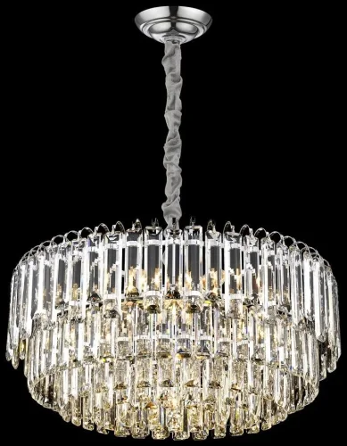 Люстра подвесная Krista WE130.13.103 Wertmark прозрачная на 13 ламп, основание хром в стиле современный классический 