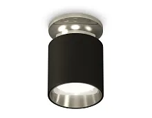 Светильник накладной Techno spot XS6302122 Ambrella light чёрный 1 лампа, основание серебряное в стиле современный круглый