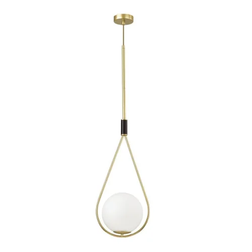 Светильник подвесной Flari 4810/1A Odeon Light белый 1 лампа, основание золотое в стиле классический шар фото 3