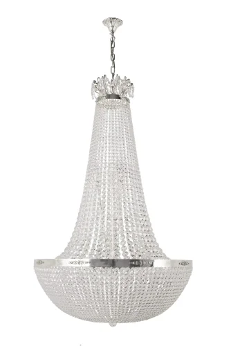 Люстра хрустальная подвесная Lodi E 1.5.80.200 S Dio D'Arte без плафона на 12 ламп, основание серое серебряное в стиле классический 