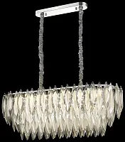 Люстра подвесная Orlanda WE144.14.103 Wertmark прозрачная белая на 14 ламп, основание хром в стиле модерн классика 