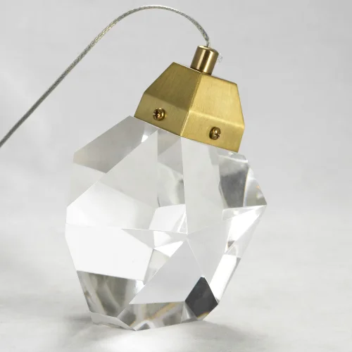 Светильник подвесной LED LSP-8479 Lussole прозрачный 1 лампа, основание матовое золото в стиле современный  фото 3