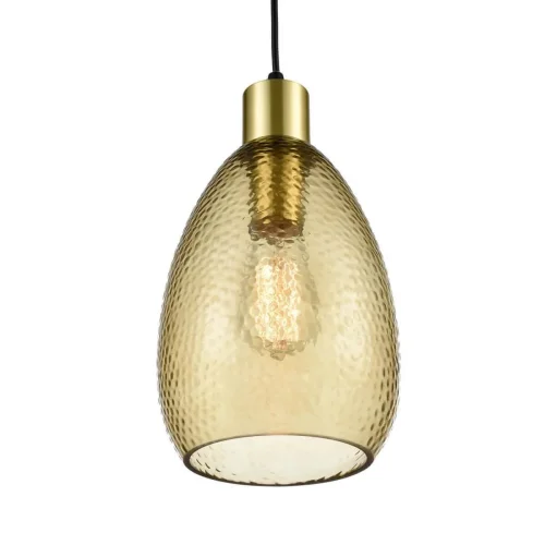 Светильник подвесной Placido 441 VL5055P14 Vele Luce янтарный 1 лампа, основание золотое в стиле современный выдувное фото 2
