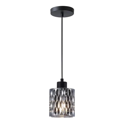 Светильник подвесной 466/1S Dark Smoky Escada чёрный серый 1 лампа, основание чёрное в стиле современный 