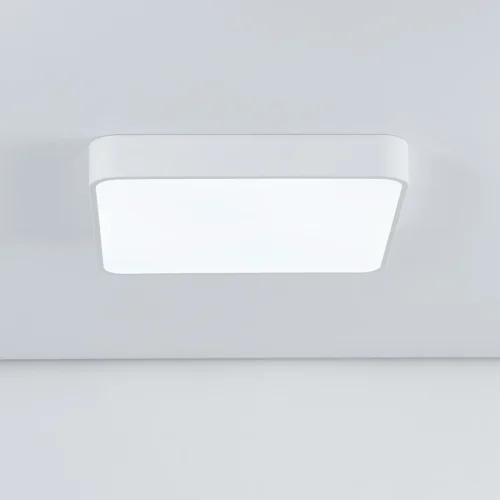 Светильник потолочный LED RGB с пультом Купер CL724K70G0 Citilux белый 1 лампа, основание белое в стиле современный хай-тек минимализм с пультом квадраты фото 2