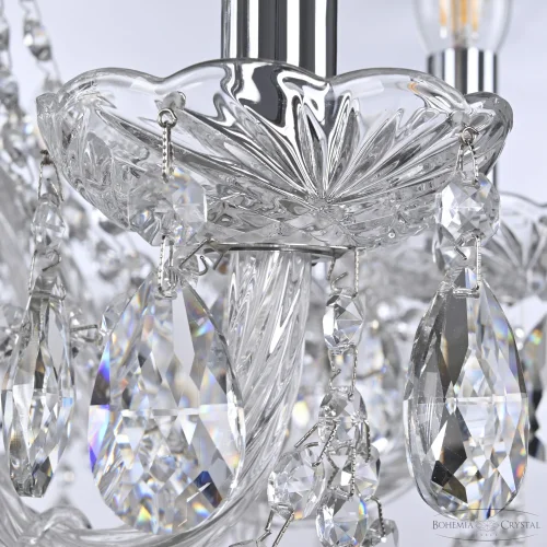 Люстра подвесная 105/10/240 Ni Bohemia Ivele Crystal без плафона на 10 ламп, основание никель прозрачное в стиле классический sp фото 2