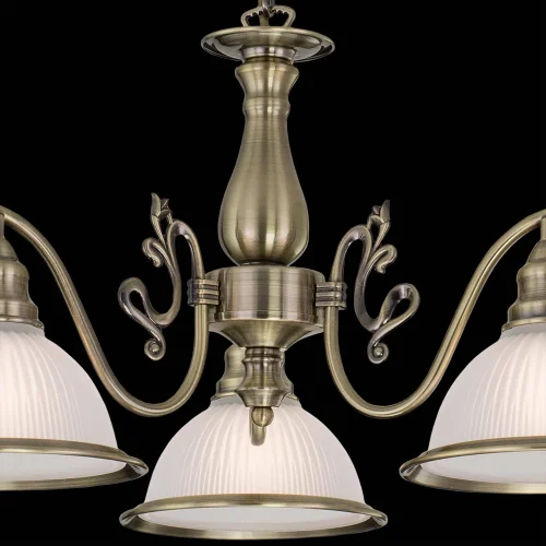 Люстра подвесная Идальго CL434131 Citilux белая на 3 лампы, основание бронзовое в стиле классический кантри  фото 4