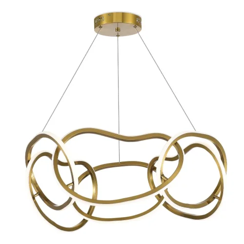 Светильник подвесной LED Abra SL6505.203.63 ST-Luce золотой 1 лампа, основание золотое в стиле современный 