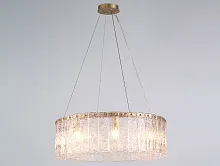 Люстра подвесная 10826+2/S brass Newport прозрачная на 8 ламп, основание латунь в стиле американский классика модерн 
