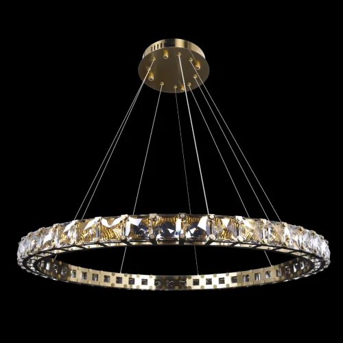 Светильник подвесной LED Tiffany 10204/1000 Gold LOFT IT прозрачный 1 лампа, основание золотое в стиле современный кольца фото 2