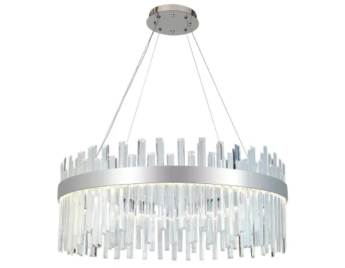 Люстра подвесная LED TR5011 Ambrella light прозрачная на 1 лампа, основание хром в стиле современный классический  фото 3