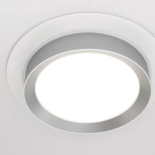 Светильник точечный Hoop DL086-GX53-RD-WS Maytoni белый серебряный 1 лампа, основание белое в стиле современный  фото 3