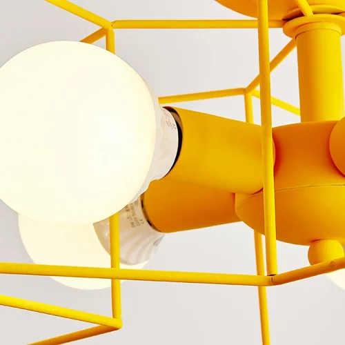 Люстра потолочная ASTERI Yellow 178358-26 ImperiumLoft жёлтая на 5 ламп, основание жёлтое в стиле современный скандинавский  фото 9