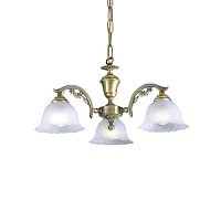 Люстра подвесная L 2720/3 Reccagni Angelo белая на 3 лампы, основание античное бронза в стиле классический Люстра подвесная L 2720/3 Reccagni Angelo белая на 3 лампы, основание античное бронза в стиле классический